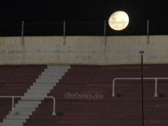 Gäste-Tribüne beim Copa-Spiel Independiente - Argentinos Jrs. im Estadio Libertadores de América, Avellaneda, April 2019