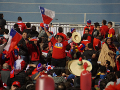 Chile-Fans gegen Ecuador beim Auftakt der Copa America 2015 in Santiago