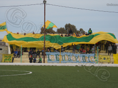Fans von La Ribera beim Spiel gegem Gaiman im Estadio Tehuelche, Rawson, August 2019