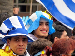 Uruguays Fans guter Dinge
