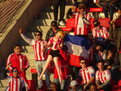 Paraguay-Fans gegen Argentinien bei der Copa America 2015 in La Serena