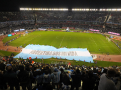 Das Estadio Monumental beim Spiel Argentinien  - Trinidad & Tobago am 04.06.2014
