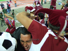 Venezuela-Fans beim Torjubel im Spiel gegen - Peru in San Cristobal, Venezuela bei der Copa America 2007