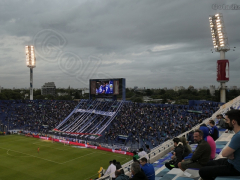 Vélez-Fans im Estadio José Amalfitani beim Saisonauftakt gegen Aldosivi im Februar 2022