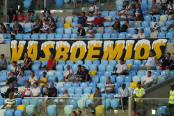 Fanbanner beim Spiel Vasco da Gama - Fluminense im Estádio do Maracanã am 27.03.2014