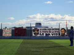 Szene beim Spiel Salta - El Fortin im Estadio Municipal von Las Heras, April 2018