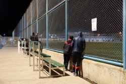 Wenige Zuschauer beim Spiel Hispano Americano - Defensores del Carmen, Río Gallegos, April 2019