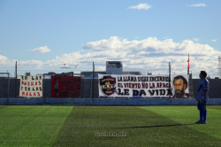 Szene beim Spiel Salta - El Fortin im Estadio Municipal von Las Heras, April 2018