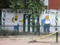 Graffiti der Excursionistas-Fans in Bajo Belgrano