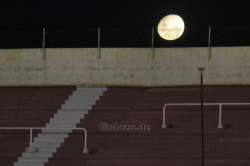 Gäste-Tribüne beim Copa-Spiel Independiente - Argentinos Jrs. im Estadio Libertadores de América, Avellaneda, April 2019