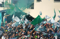 San-Miguel-Fans mit Vorfreude beim Aufstiegsfinale gegen Douglas Haig, November 2023