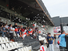 River Plate Fans beim Clasico gegen Boca Juniors im Frauenfußball Apertura 2012