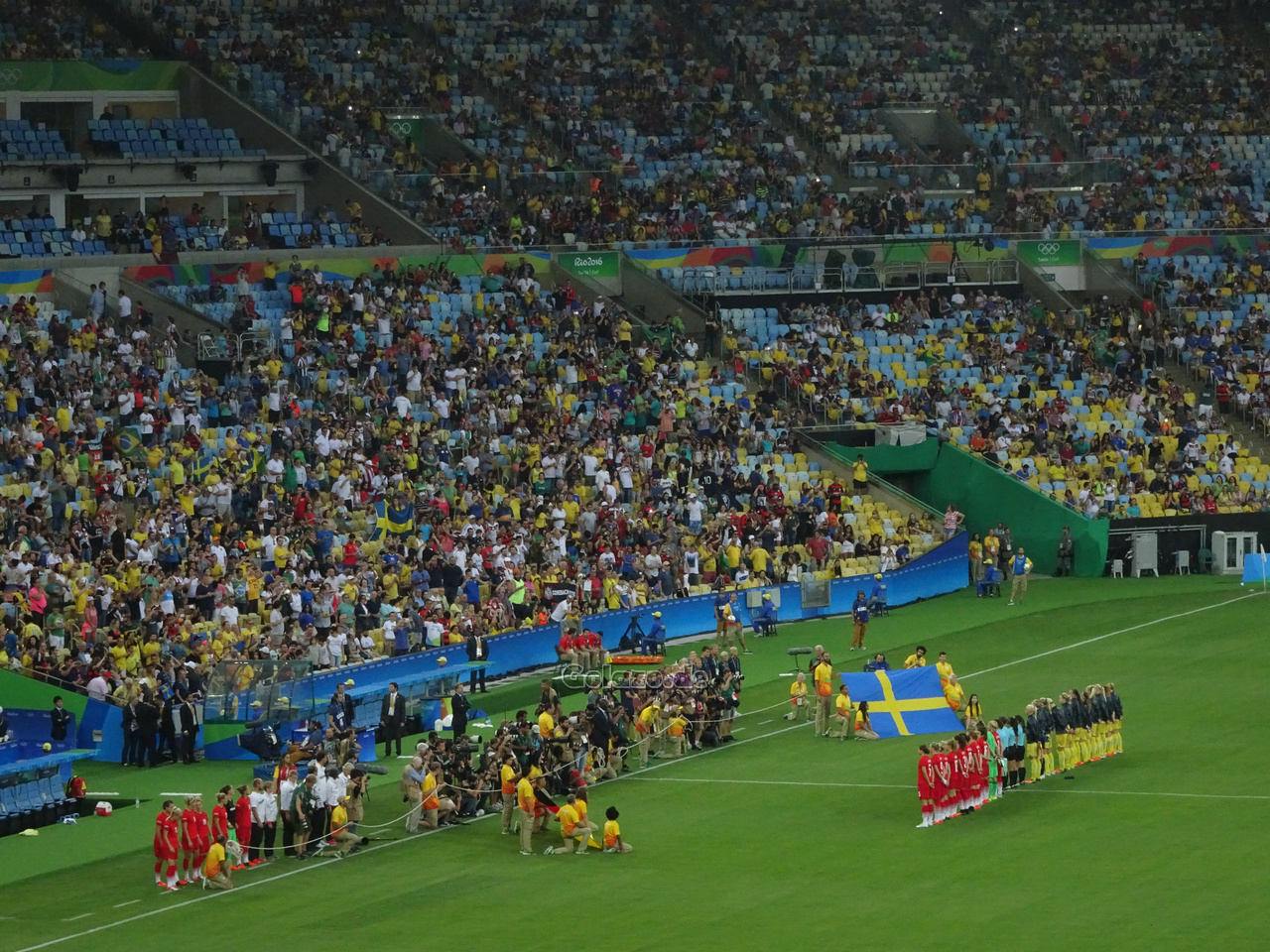 Finale der Frauen Schweden - Deutschland bei der Olympiade 2016 im Estádio do Maracanã, Rio de Janeiro