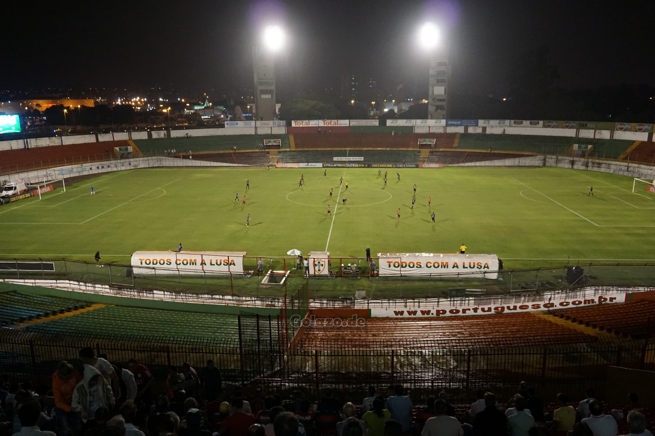 Estadio Dr. Osvaldo Teixeira Duarte "Canindé" in São Paulo beim Spiel Portuguesa - Independiente, März 2016